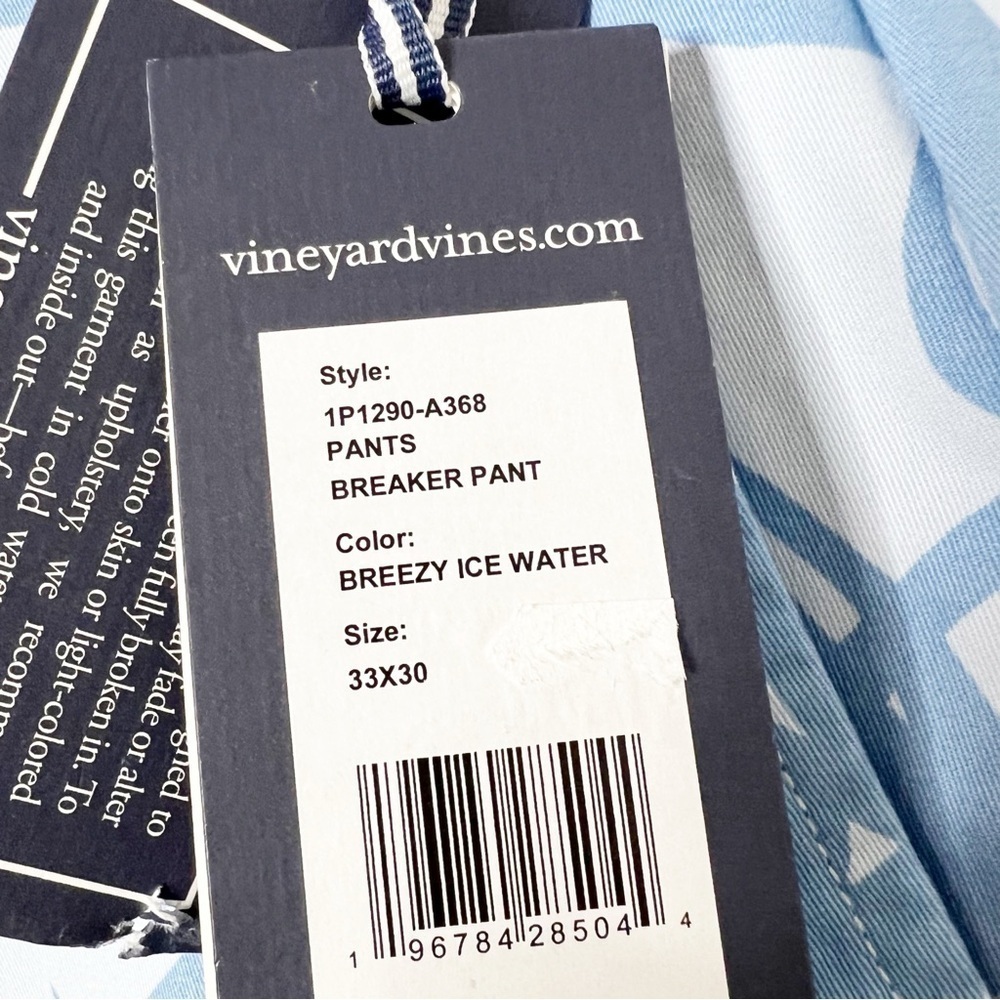 NEW with tags Vinyard Vines Breaker Pant in Breezy Ice Water Print - Picture 3 of 5